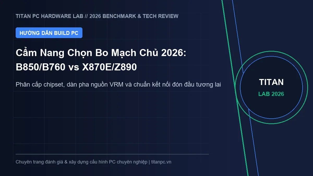 Cẩm Nang Chọn Bo Mạch Chủ (Mainboard) 2026: Phân Biệt Dòng B850/B760 vs X870E/Z890 Cho Từng Nhu Cầu