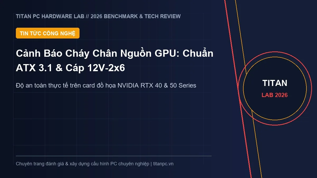 Cảnh Báo Cháy Chân Nguồn GPU: Chuẩn ATX 3.1 & Cáp 12V-2x6 Có Thực Sự An Toàn Cho RTX 40 & 50 Series?