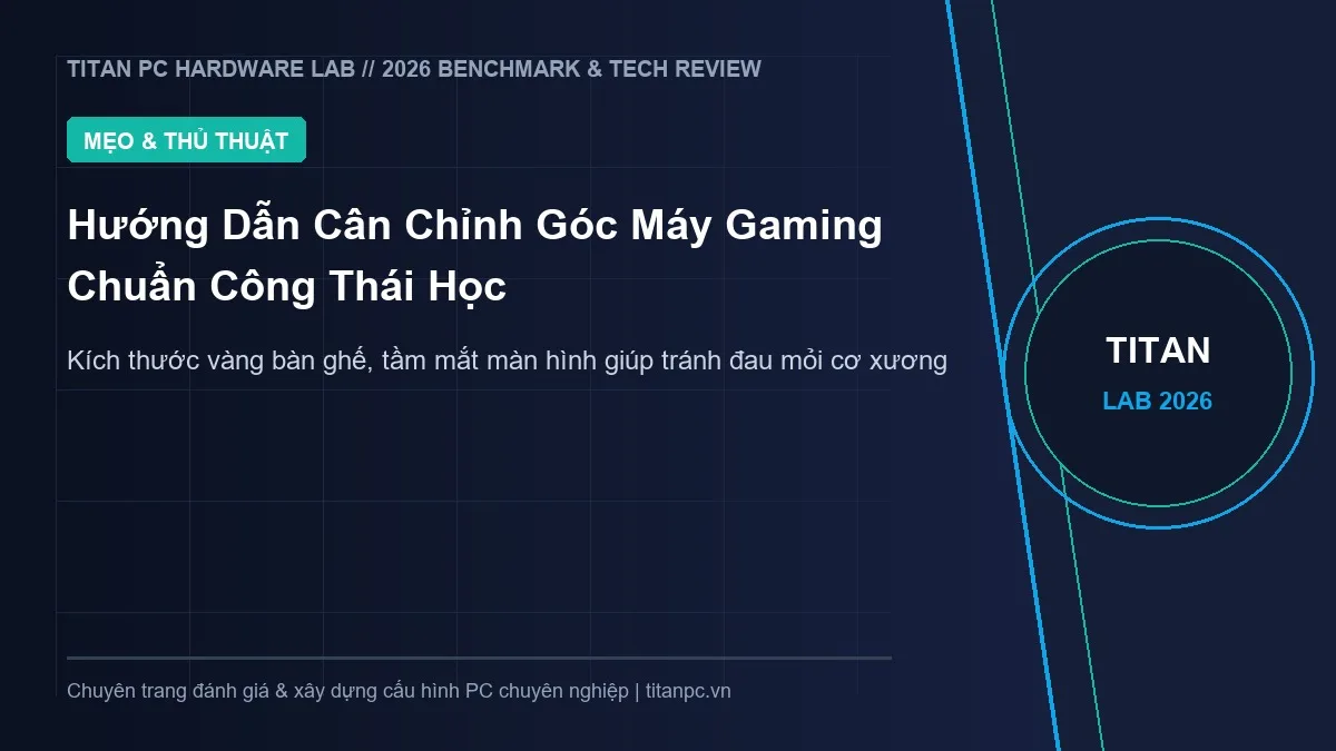 Hướng Dẫn Cân Chỉnh Góc Máy Gaming & Làm Việc Chuẩn Công Thái Học Giúp Tăng Tập Trung Và Tránh Đau Mỏi