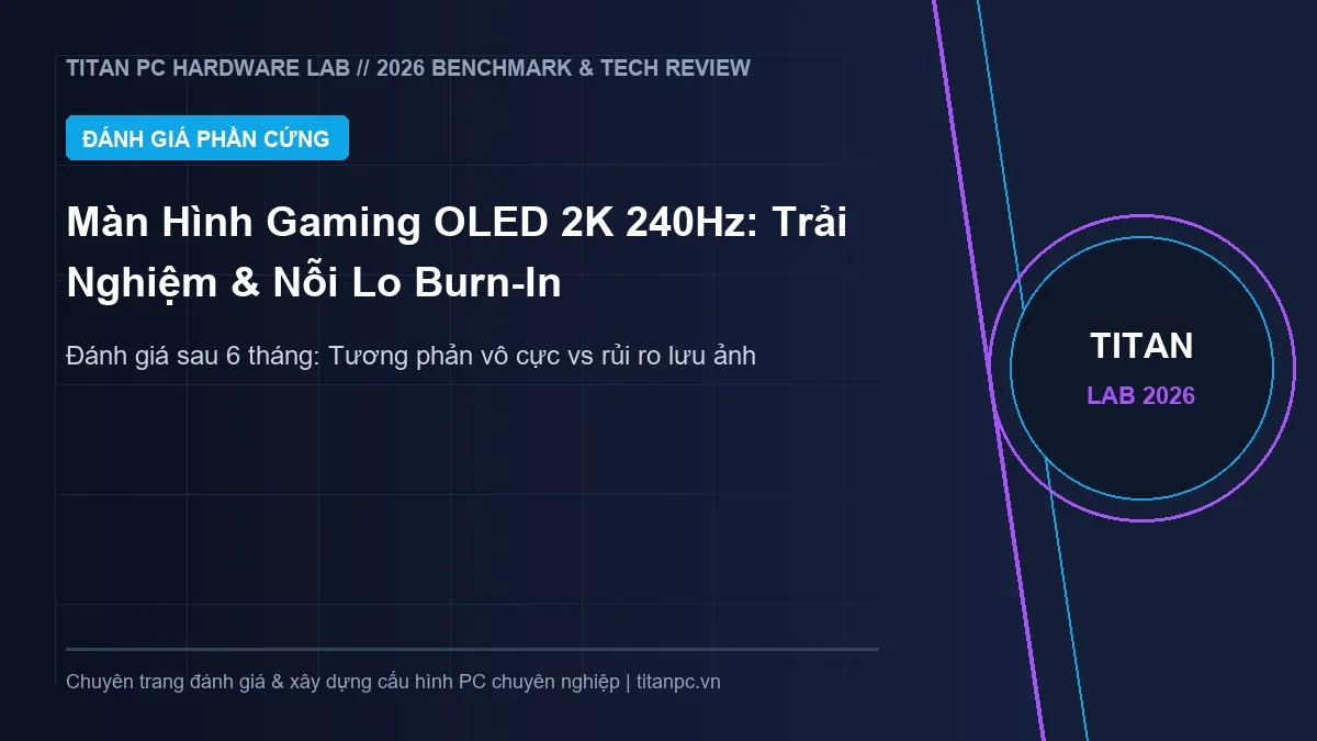 Màn Hình Gaming OLED 2K 240Hz: Trải Nghiệm Thực Tế Sau 6 Tháng - Ưu Điểm Tuyệt Đối & Nỗi Lo Burn-In