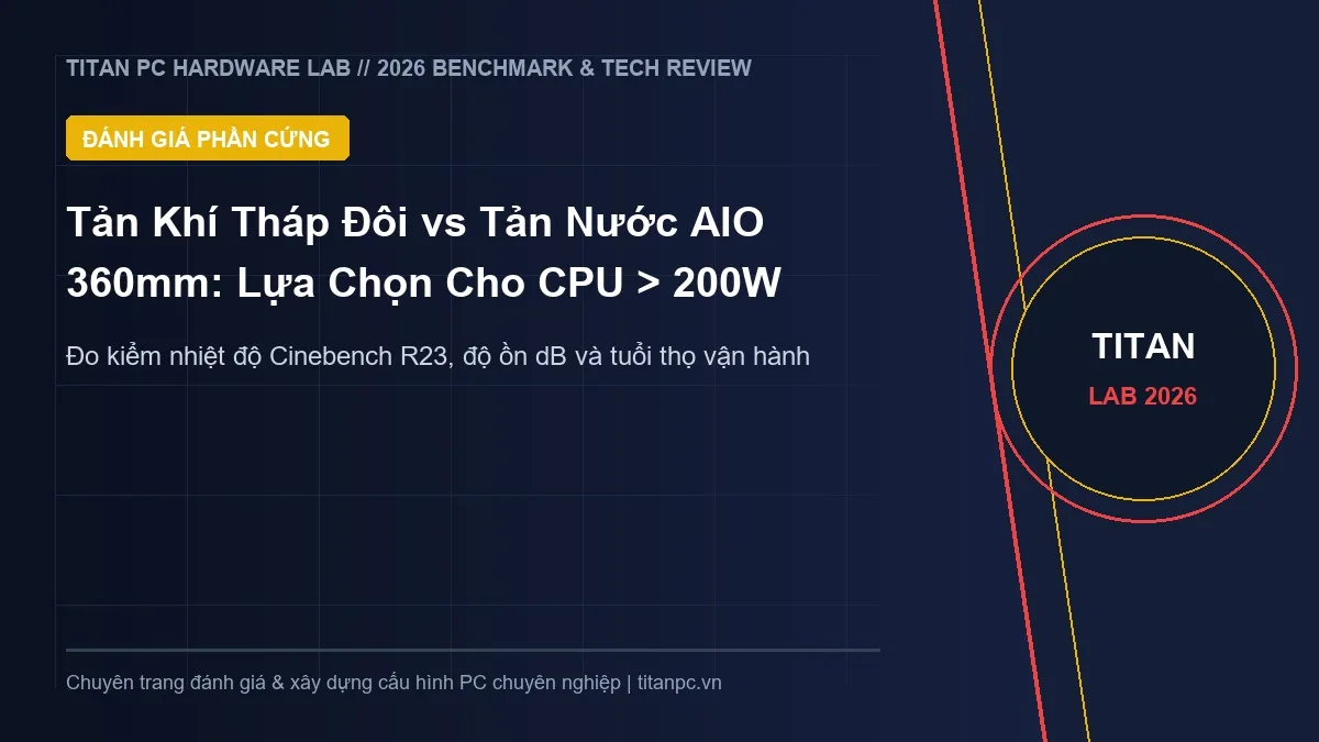 Tản Nhiệt Khí Tháp Đôi Hay Tản Nước AIO 360mm: Lựa Chọn Nào Cho CPU Tỏa Nhiệt Trên 200W?