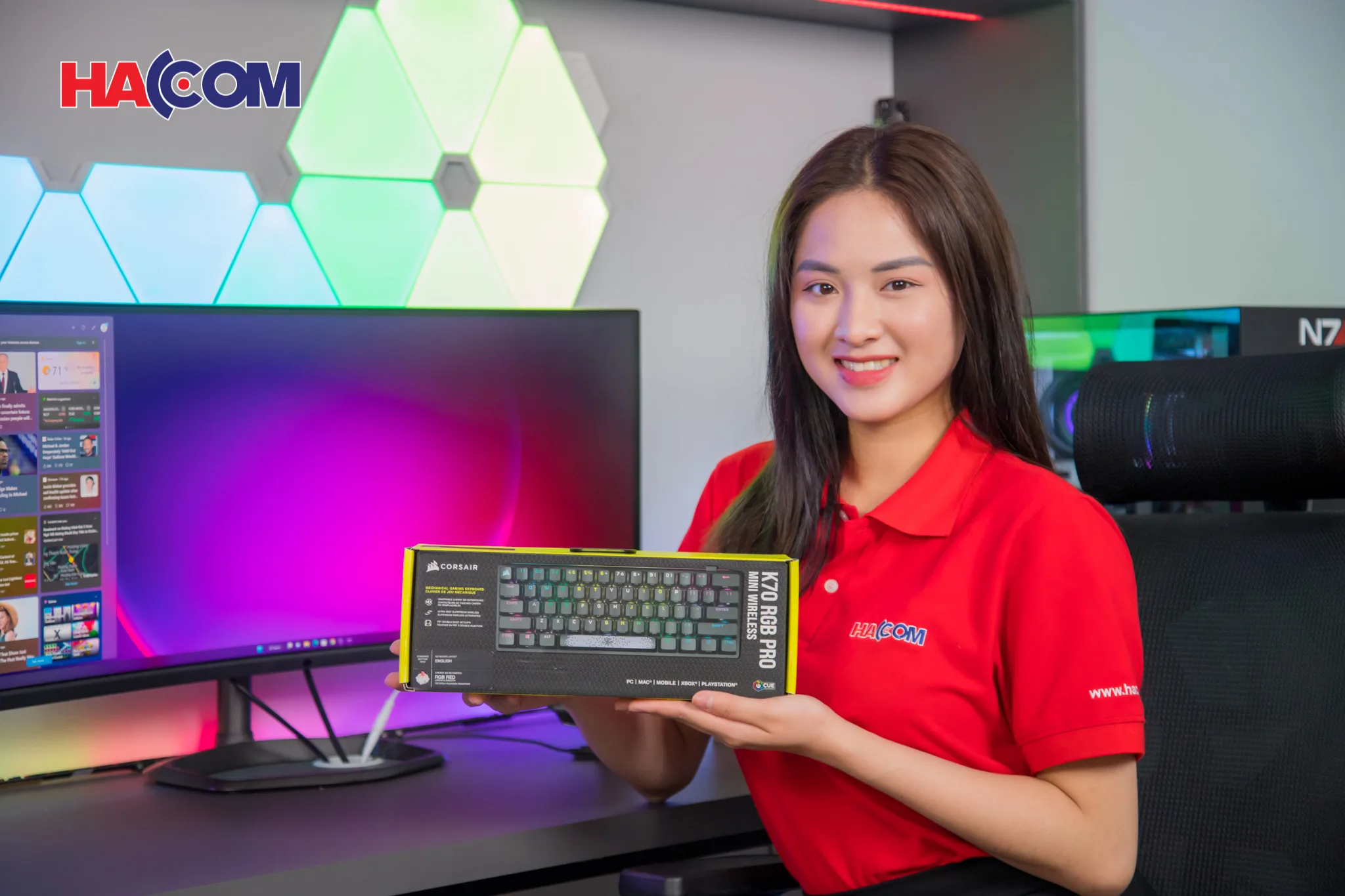 Bàn phím game không dây Corsair K70 Pro Mini đen Speed sw (CH-9189014-NA) thumb 6