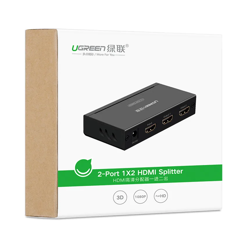 Bộ chia cổng HDMI 1 ra 2 Hỗ trợ full HD Chính hãng Ugreen 40201 thumb 5