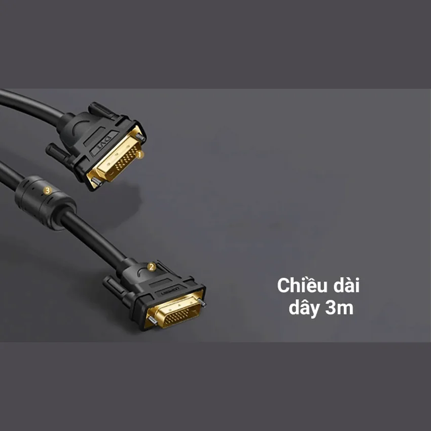 Cáp DVI to DVI 24 + 1 dài 3m Ugreen 11607 thumb 2