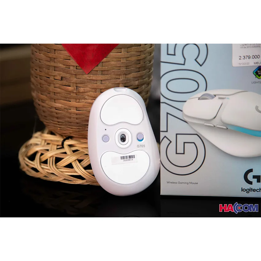 Chuột game không dây Logitech G705 RGB Aurora Off White (910-006369) thumb 4