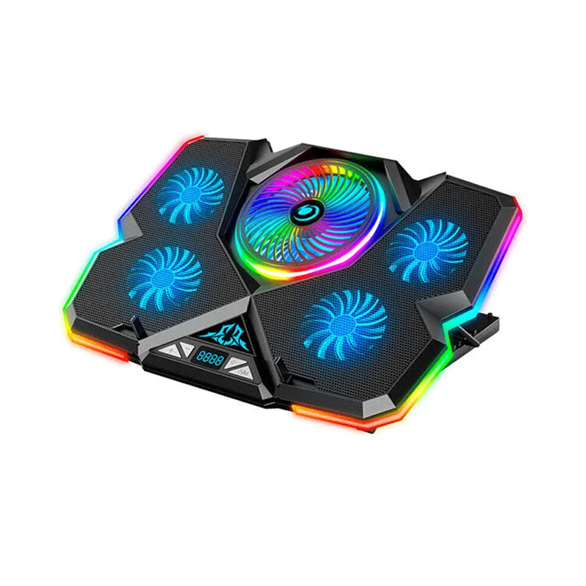 Đế tản nhiệt Laptop COOLCOLD 17inch 5FAN RGB  màu đen 13/K44
