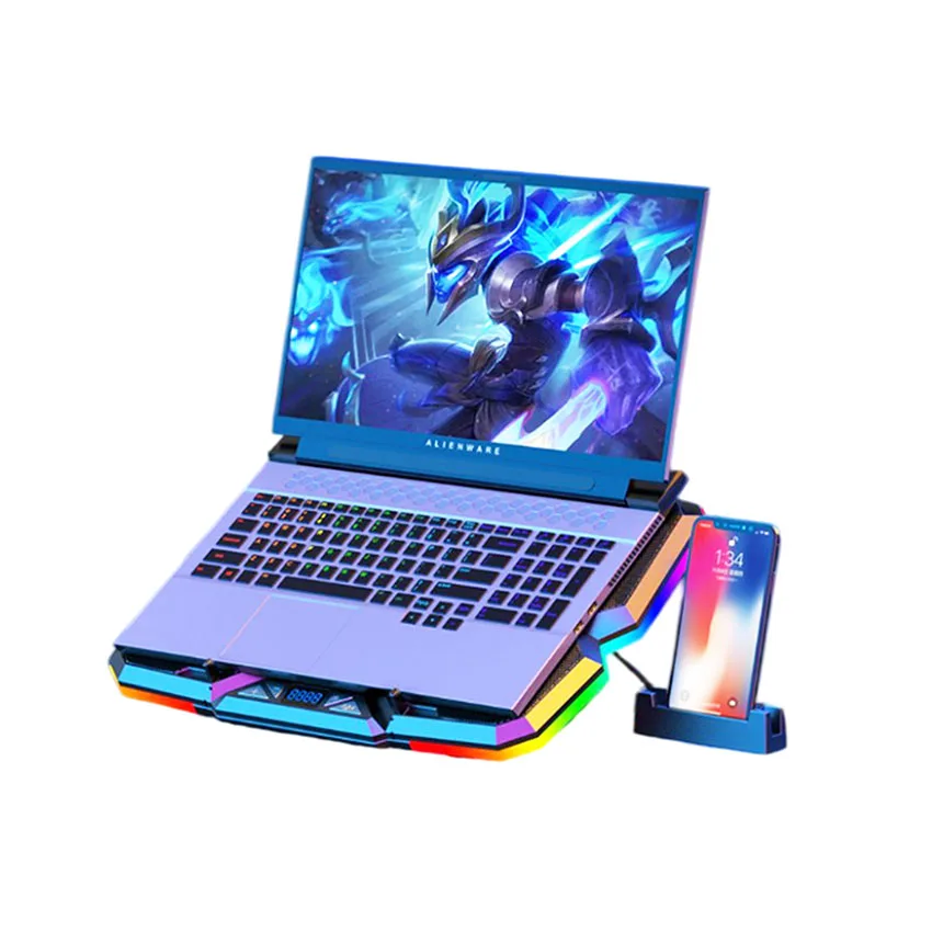 Đế tản nhiệt Laptop COOLCOLD 17inch 5FAN RGB  màu đen 13/K44 thumb 2