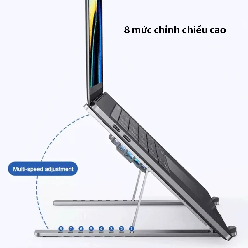 Giá Đỡ LAPTOP MACBOOK iPAD Kiêm Đế Tản Nhiệt Boneruy P11FS 11-15.6 inch 2 Quạt LED 10cm thumb 3