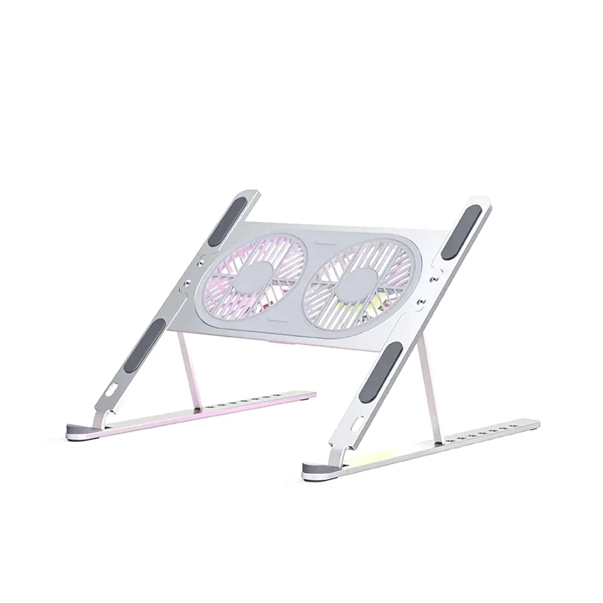 Giá Đỡ LAPTOP MACBOOK iPAD Kiêm Đế Tản Nhiệt Boneruy P11FS 11-15.6 inch 2 Quạt LED 10cm