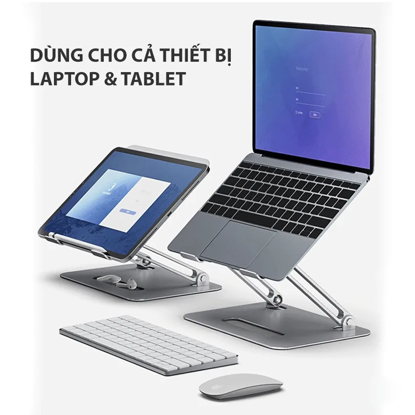 Giá Đỡ LAPTOP MACBOOK iPAD Kiêm Đế Tản Nhiệt Boneruy P43F 11-15.6 inch 2 quạt Led màu Bạc thumb 3