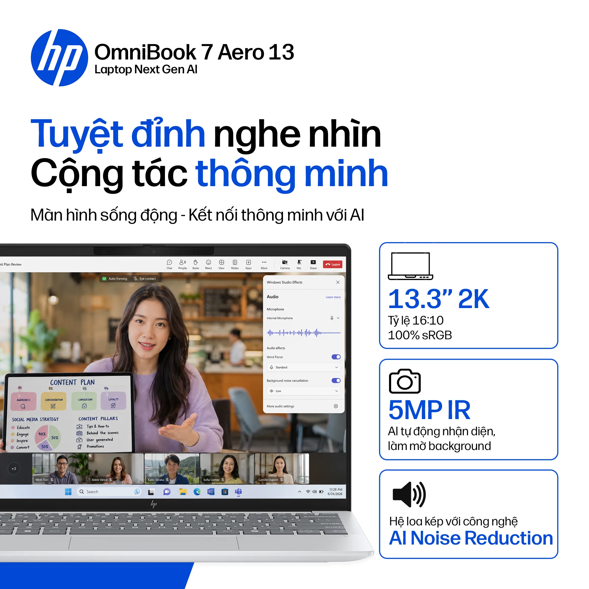 Laptop HP OmniBook 7 13-bg1087AU (BZ7S1PA) (Ryzen AI 5 340/16GB RAM/512GB SSD/13.3 WUXGA/Win11&amp;OfficeHS24+365/Bạc) thumb 3