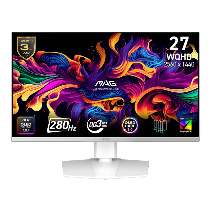 Màn hình MSI MAG 272QPW QD-OLED X28 (27 inch/WQHD/QD-OLED/280Hz/0.03ms/USB-C 15W)