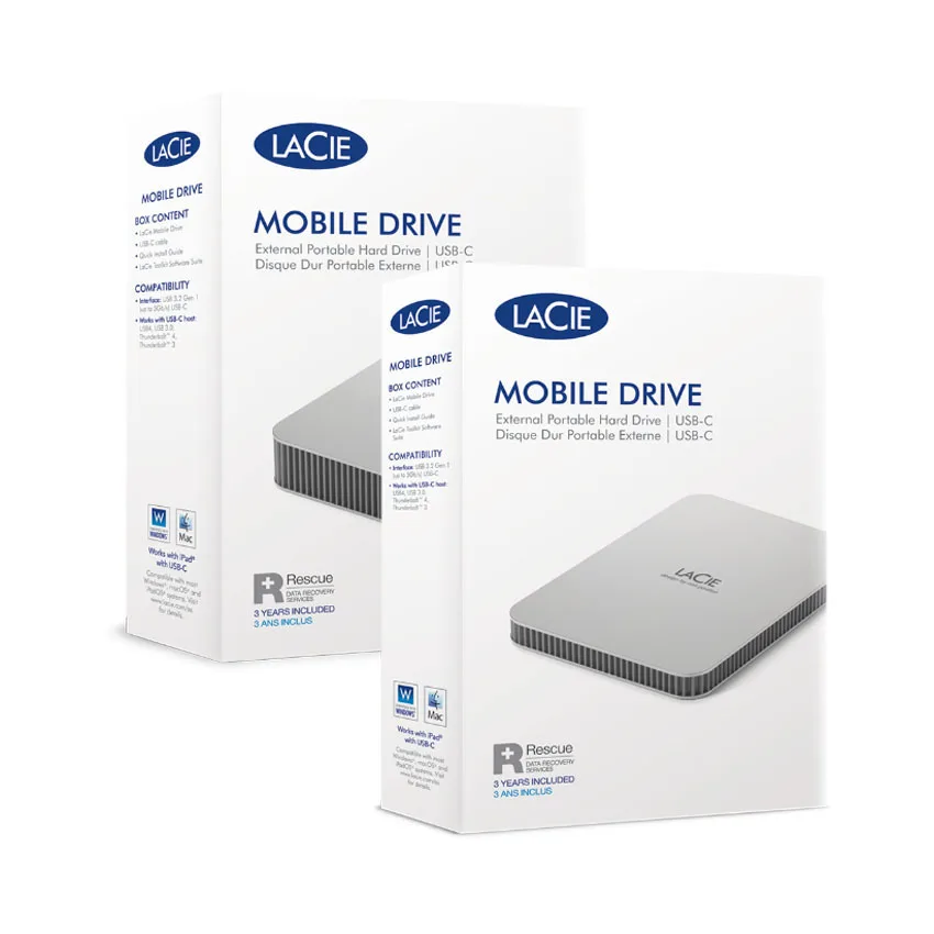 Ổ cứng di động 1TB USB-C USB 3.2 Gen1 LaCie Munich Mobile Drive Màu Bạc - STLP1000400 thumb 7
