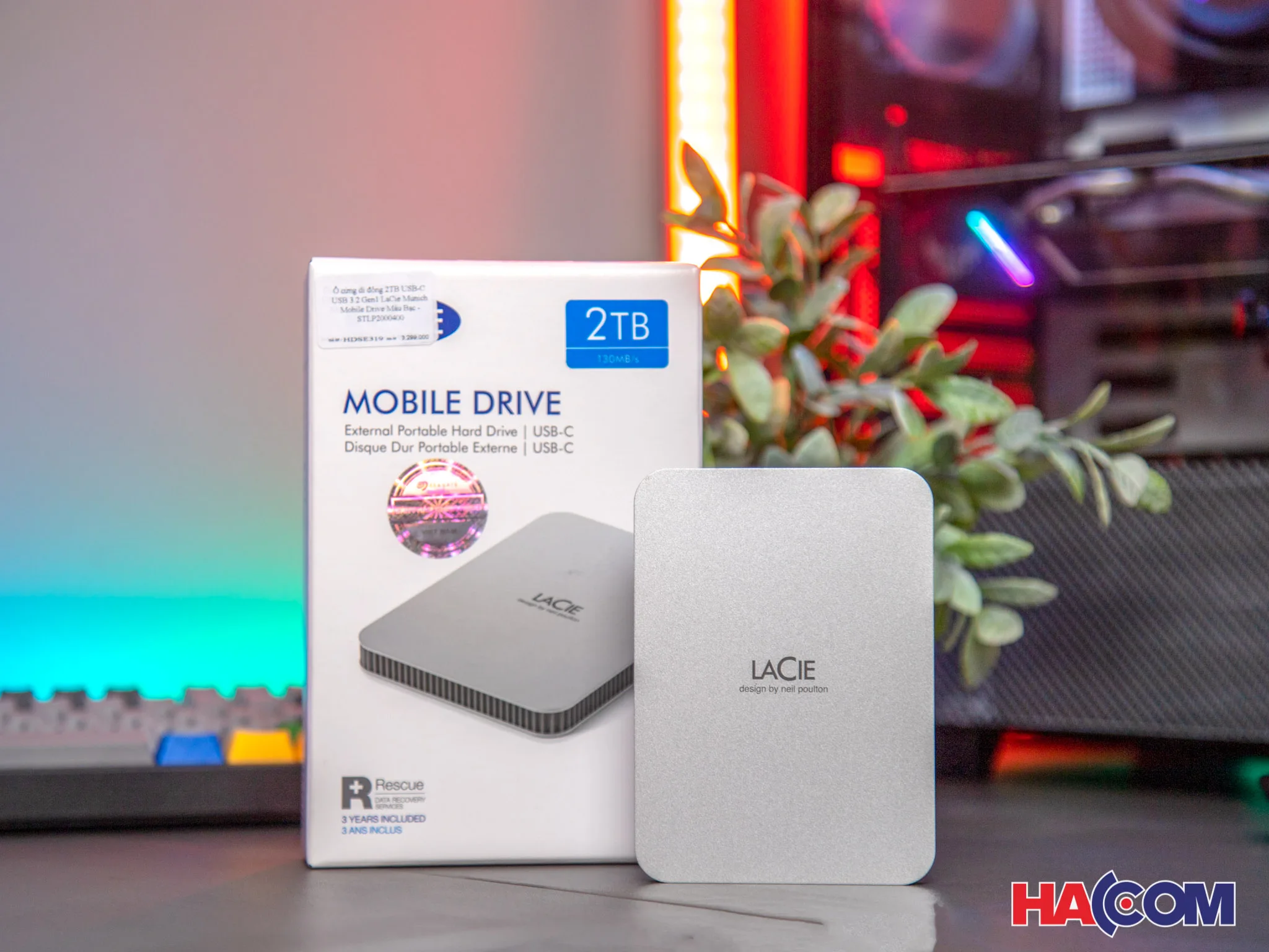 Ổ cứng di động 2TB USB-C USB 3.2 Gen1 LaCie Munich Mobile Drive Màu Bạc - STLP2000400 thumb 8