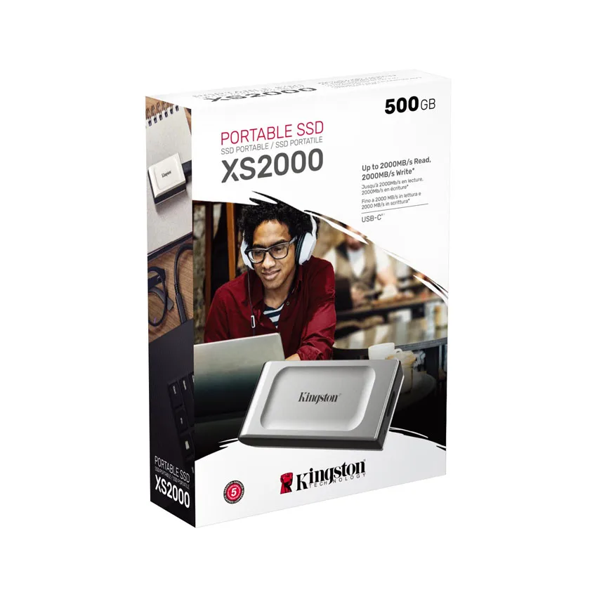 Ổ cứng di động Kingston SSD 500GB USB 3.2 Gen 2x2 Model:SXS2000/500G
