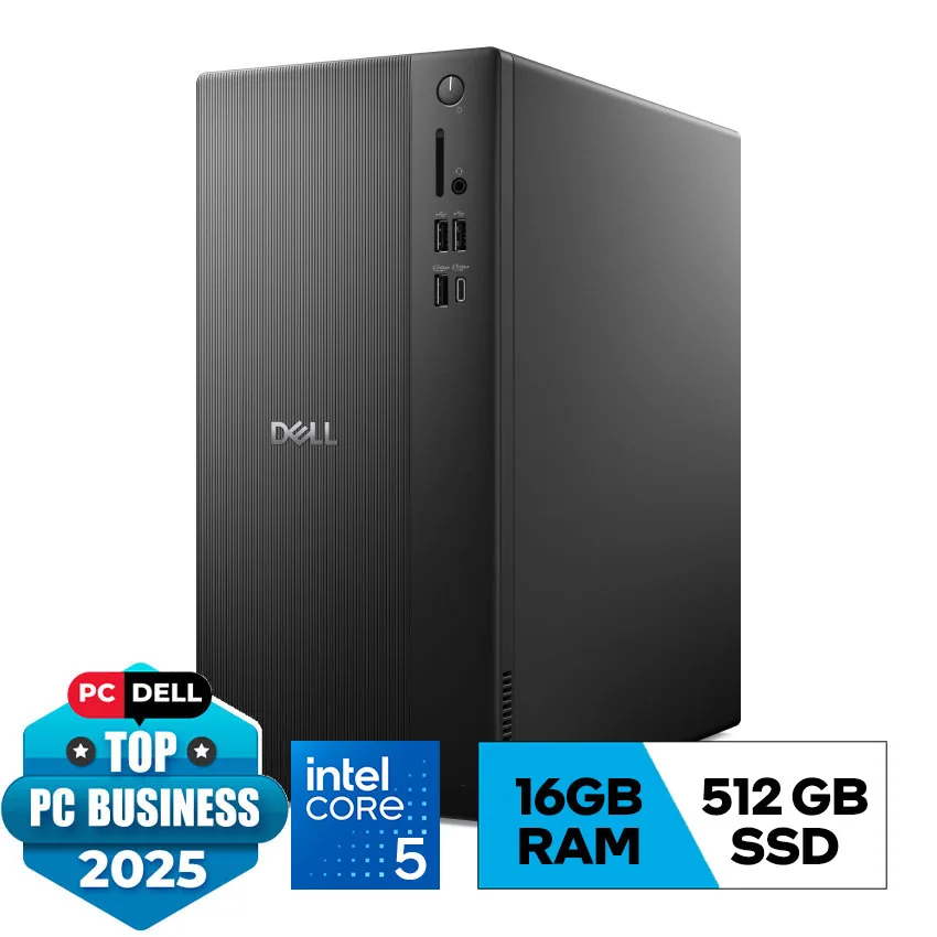 PC Dell Tower ECT1250 (i5 14400/16GB RAM DDR5/512GB SSD/WL+BT/K+M/180W/Win11) (TFPC812)
