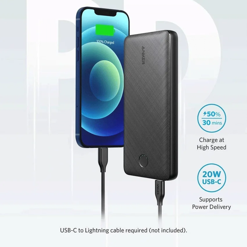 Pin sạc dự phòng Anker PowerCore Essential 20.000mAh A1287 - Màu đen thumb 2