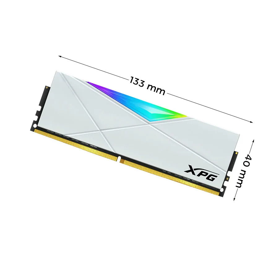 Ram Desktop Adata XPG Spectrix D50 RGB White (AX4U320016G16A-SW50) 16GB (1x16GB) DDR4 3200Mhz thumb 2