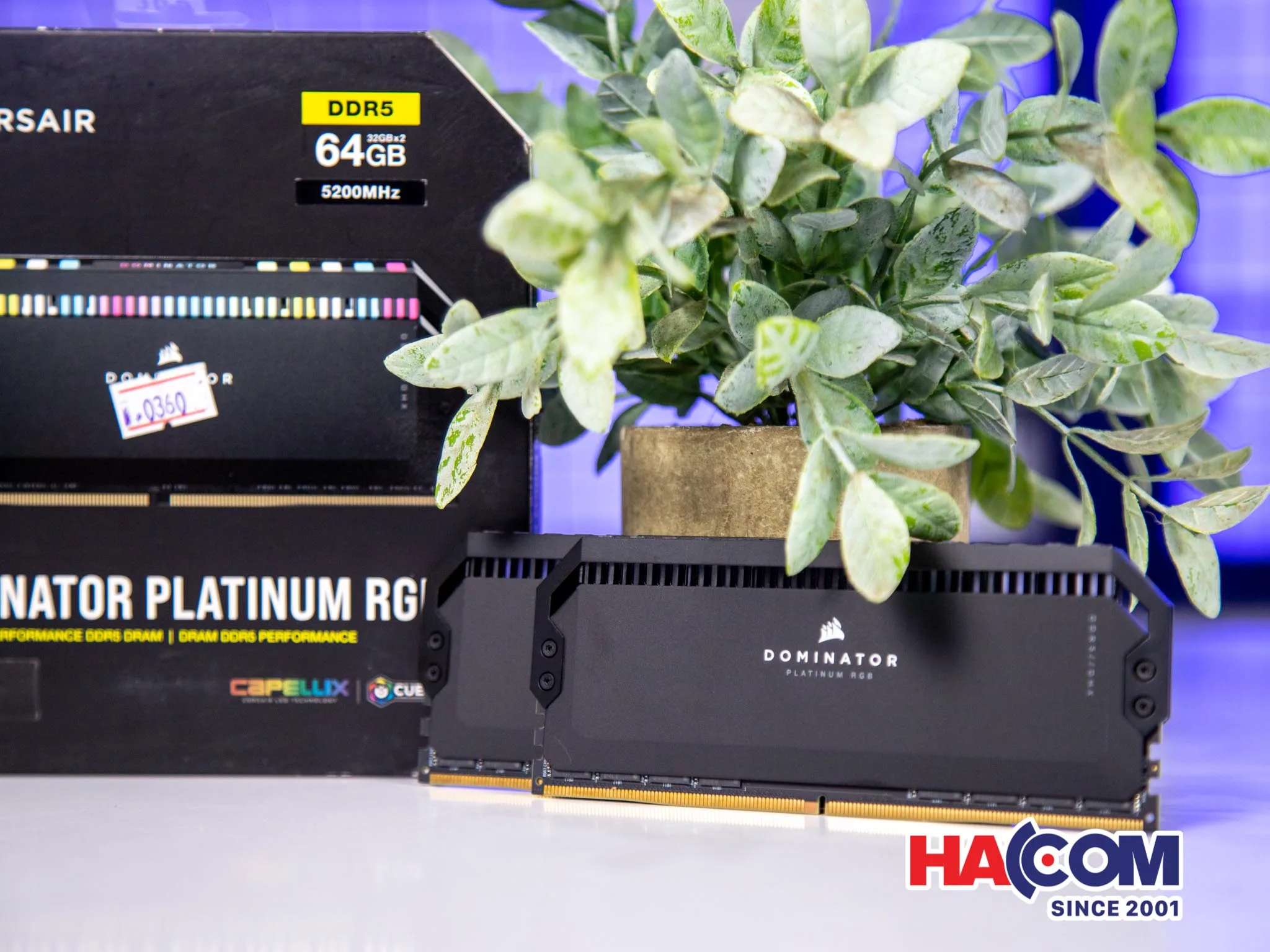 Ram Desktop Corsair DOMINATOR PLATINUM RGB Black (CMT64GX5M2B5200C40) 64GB (2x32GB) DDR5 5200MHz thumb 3