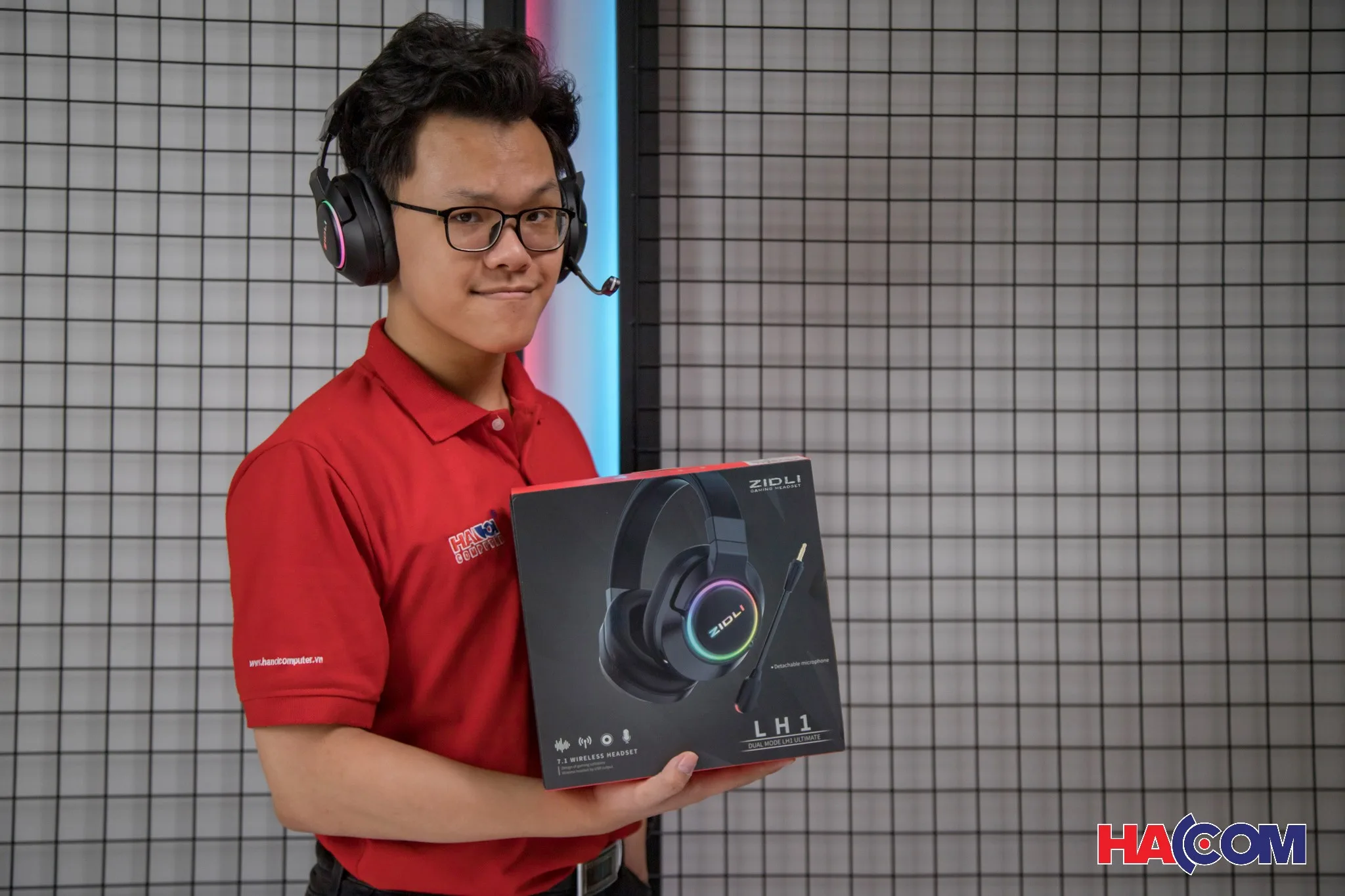 Tai nghe không dây Gaming Zidli LH1 Ultimate (7.1, 2.4G, LED RGB) thumb 4