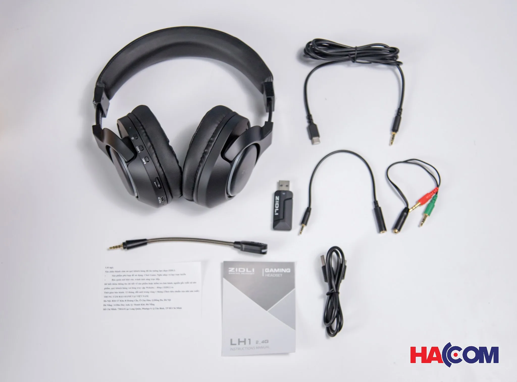 Tai nghe không dây Gaming Zidli LH1 Ultimate (7.1, 2.4G, LED RGB) thumb 6